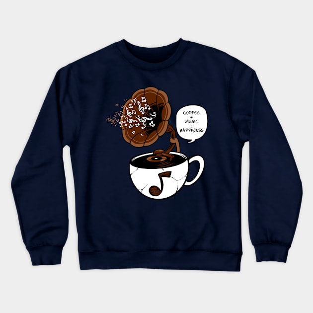 coffee and music Crewneck Sweatshirt by spoilerinc